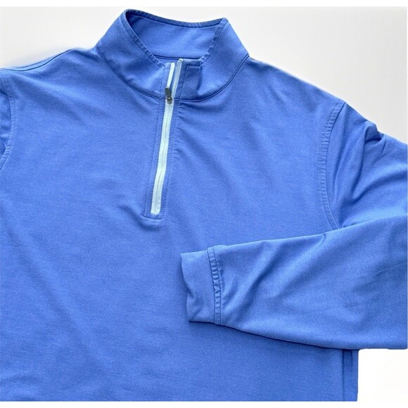 Peter Millar Perth Performance Men’s Pullover 1/4 Zip Size Small Blue - Picture 1 of 11